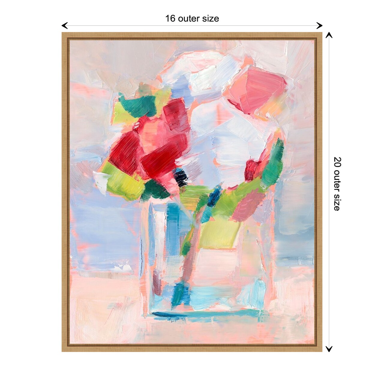 Abstract Flowers in Vase II by Ethan Harper Canvas Wall Art Print Framed